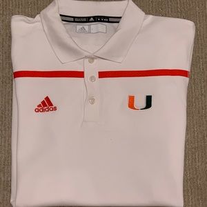 Adidas Miami Hurricanes Climalite Polo